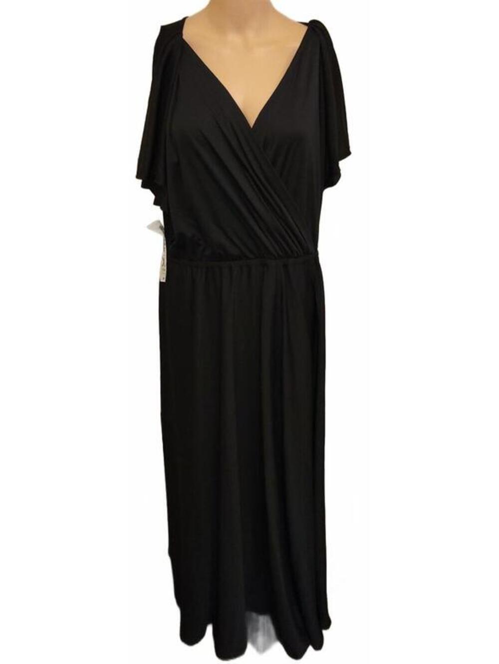 Koh Koh Black Maxi Women's Sexy Plus Size Dress 3X